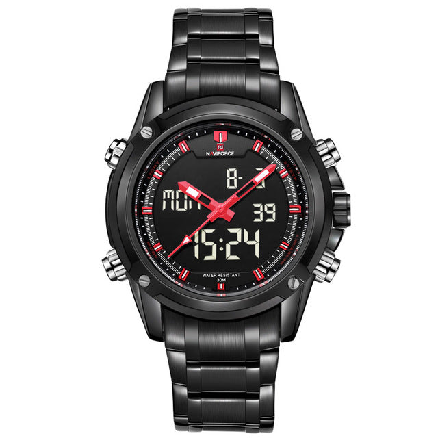 NAVIFORCE Luxury Brand Men Sports Army Military Watches Men's Quartz Analog LED Clock Male Waterproof Watch relogio masculino