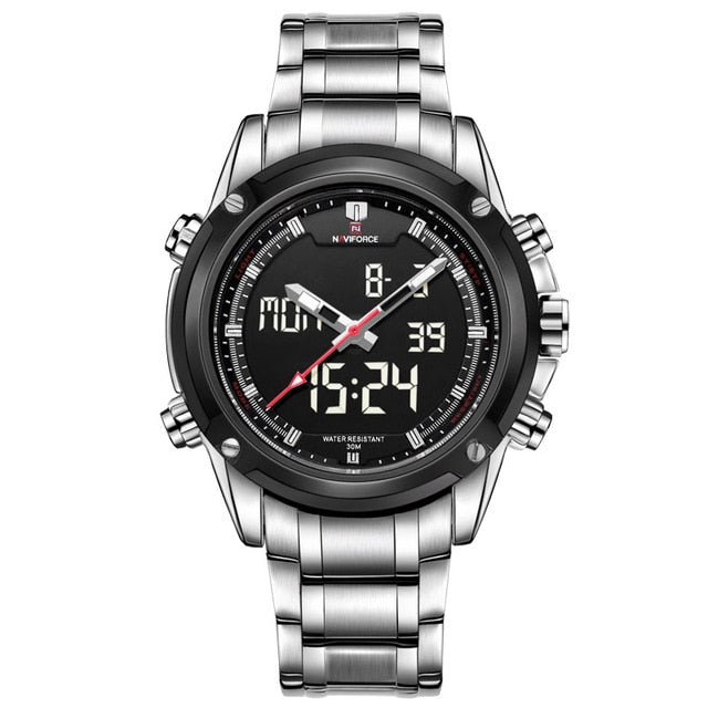 NAVIFORCE Luxury Brand Men Sports Army Military Watches Men's Quartz Analog LED Clock Male Waterproof Watch relogio masculino