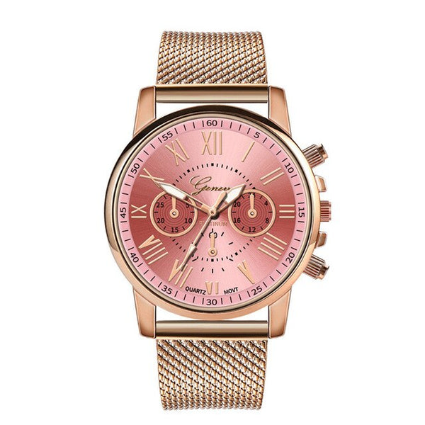 Bussiness Women's Watches Fashion Geneva Brand Roman Numeral Simple Clock Kol Saati Montre Femme Relogio Feminino Reloj Mujer@50