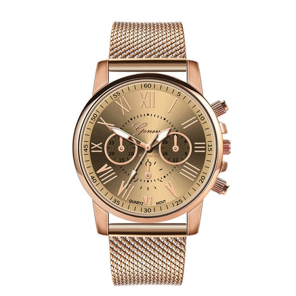 Bussiness Women's Watches Fashion Geneva Brand Roman Numeral Simple Clock Kol Saati Montre Femme Relogio Feminino Reloj Mujer@50