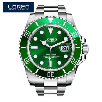 High Quality LOREO Men Watches Top Brand Luxury Sapphire 200m Waterproof Military Watches Men Automatic Mechanical Wrist Watches
