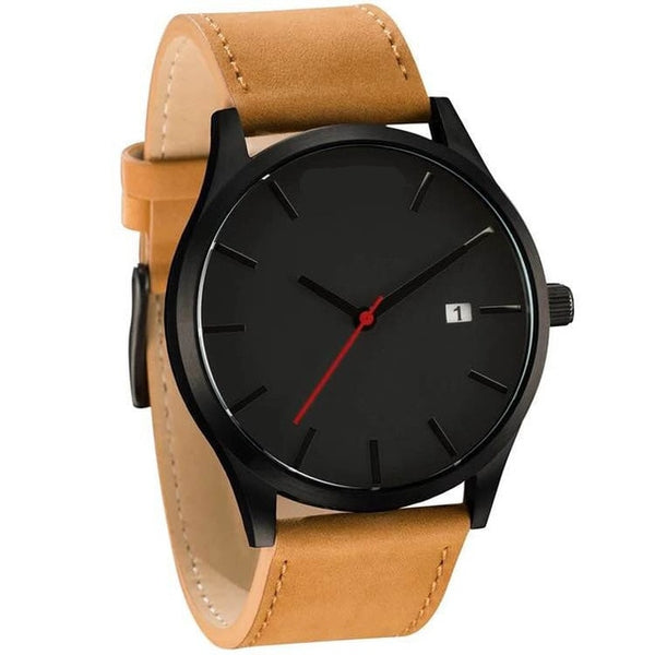 Military Quartz Men Watch Leather Sport watches Reloj 2019 Fashion Large Dial High Quality Clock Wristwatch Relogio Masculino
