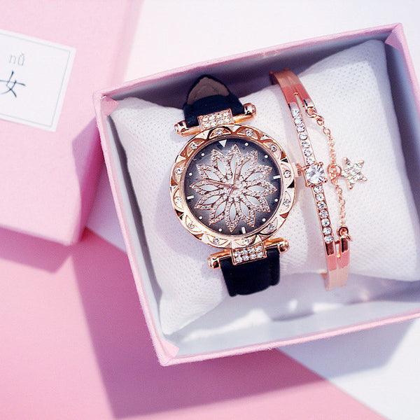 Luxury Women Watches Ladies Bracelet Watch Starry Sky Clock Hot Sale Fashion Diamond Female Quartz Wristwatches relogio feminino