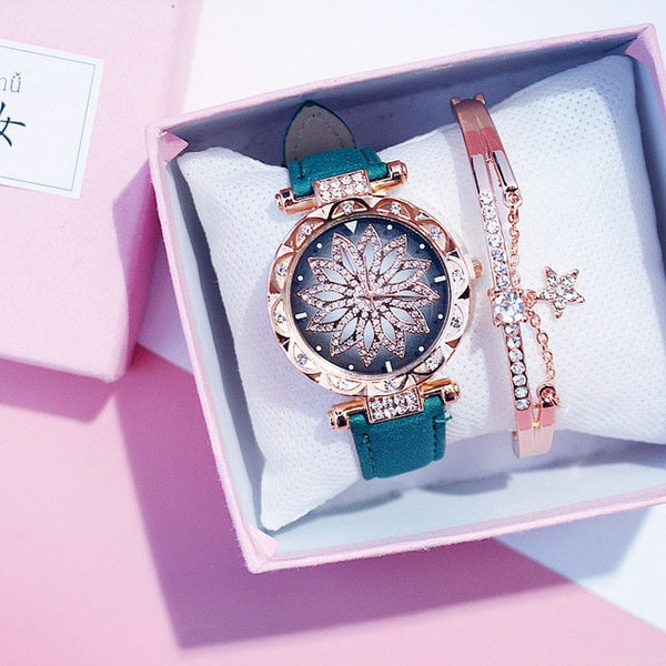 Luxury Women Watches Ladies Bracelet Watch Starry Sky Clock Hot Sale Fashion Diamond Female Quartz Wristwatches relogio feminino