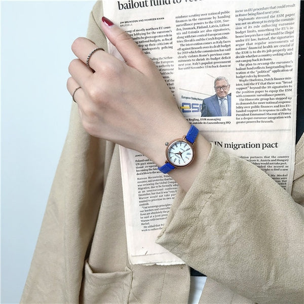Retro Brown Women Watches Qualities Small Ladies Wristwatches Vintage Leather Bracelet Watch 2019 Fashion Brand Female Clock
