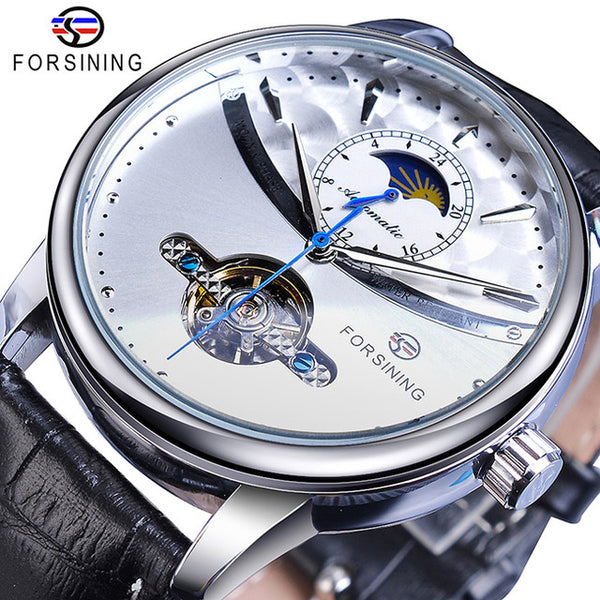 FORSINING Fashion Sport Classic Mechanical Watches Automatic Tourbillon Men's Genuine Leather Watch Relogio Masculino