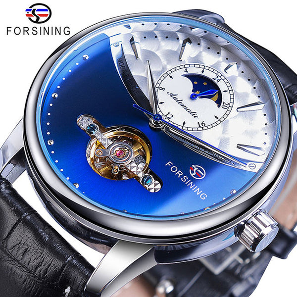 FORSINING Fashion Sport Classic Mechanical Watches Automatic Tourbillon Men's Genuine Leather Watch Relogio Masculino