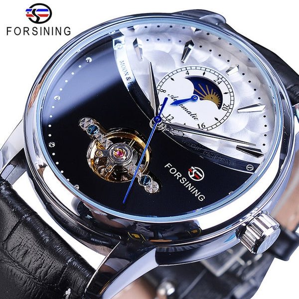 FORSINING Fashion Sport Classic Mechanical Watches Automatic Tourbillon Men's Genuine Leather Watch Relogio Masculino