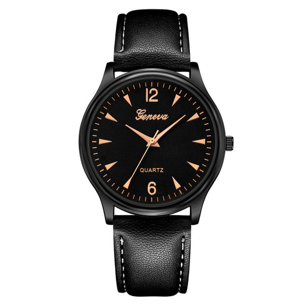 Men Watches Luxury Fashion Faux Leather Blue Ray Glass Quartz Analog Watches reloj de hombre zegarki meskie relogios masculino