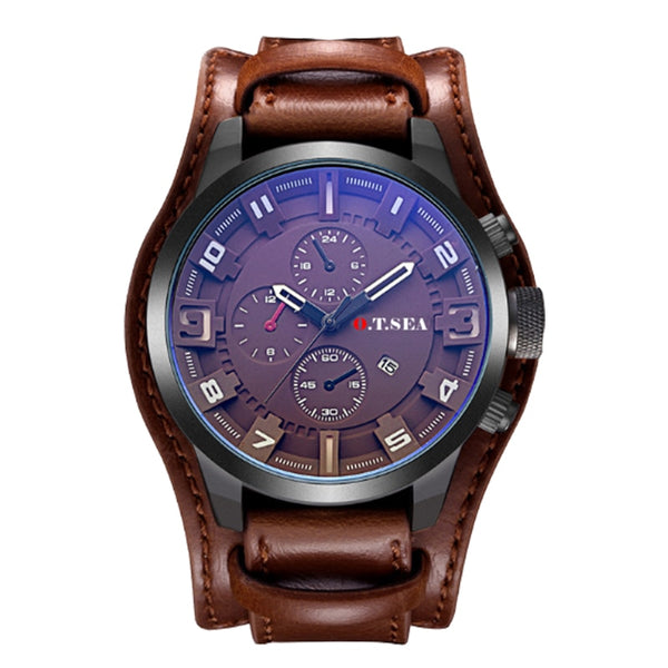 Luxury Leather Watches Men Military Sport Quartz Wrist Watch 2019 Male Best Selling Clock xfcs Relogio Masculino erkek kol saati