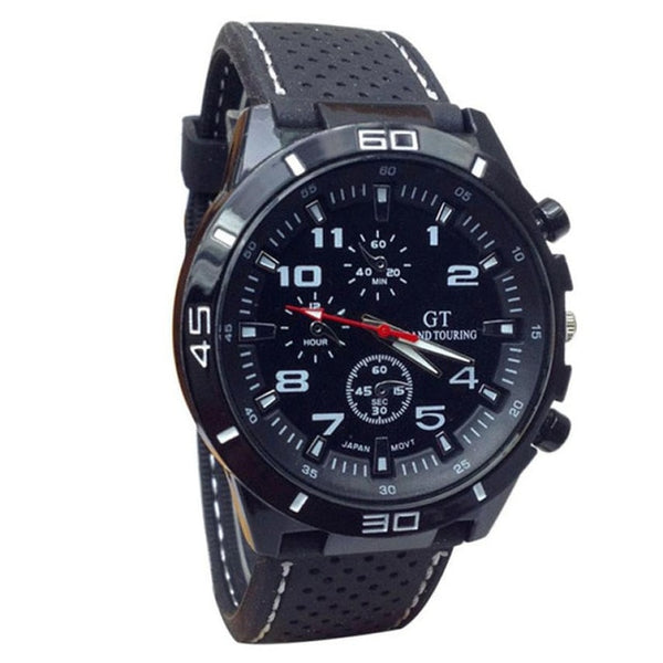 New Brand Gold Mens Watches Top Brand Luxury Silicone Wristwatch Mens Gift Quartz Watch Discount Relogio Masculino #4M20#F