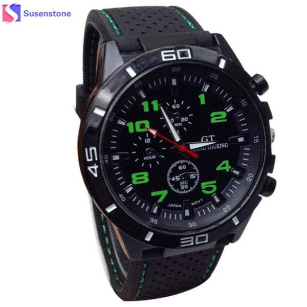 New Brand Gold Mens Watches Top Brand Luxury Silicone Wristwatch Mens Gift Quartz Watch Discount Relogio Masculino #4M20#F