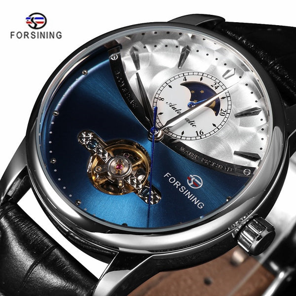 FORSINING Fashion Sport Classic Mechanical Watches Automatic Tourbillon Men's Genuine Leather Watch Relogio Masculino