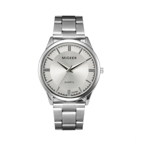 Watch Men Fashion 2019 Crystal Stainless Steel Analog Quartz Wrist Watch Bracelet Relogios Masculino erkek kol saati zegarek S7