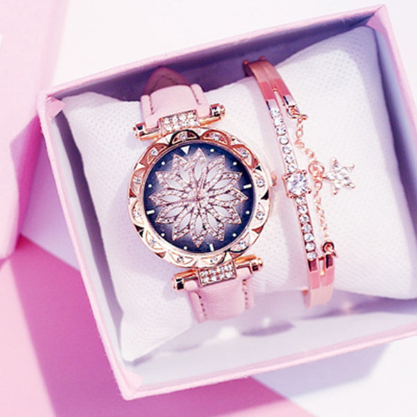 Luxury Women Watches Ladies Bracelet Watch Starry Sky Clock Hot Sale Fashion Diamond Female Quartz Wristwatches relogio feminino