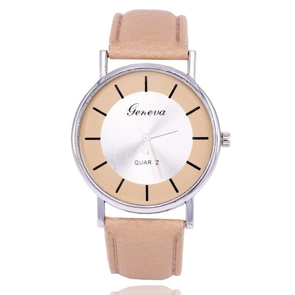 Brand New Women's Watches vansvar Women's Casual Quartz Leather Band Buckle Strap Watch Analog Wrist Watch relogio feminino Cloc