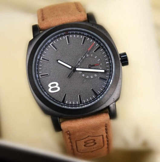 Casual Sport Watches for Men Blue Top Brand Luxury Military Leather Wrist Watch Man Clock Fashion Chronograph Wristwatch