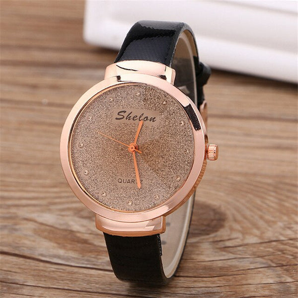 Fashion Women's Wrist Watch Candy Color Skin Slim Band Quartz Disc Flash Simple Clock Dial Shiny Rhinestone Ladies Watch RUNERR