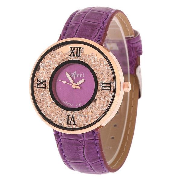 RUNERR Watches Women Fashion Luxurious Ladies Leather Imitation Pattern Quartz Analog Wrist Watches montre homme 2018 dames horl