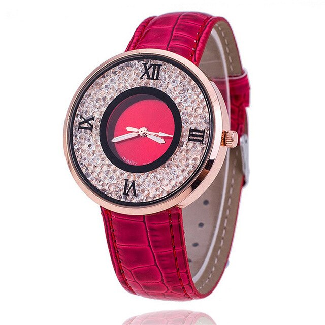 RUNERR Watches Women Fashion Luxurious Ladies Leather Imitation Pattern Quartz Analog Wrist Watches montre homme 2018 dames horl