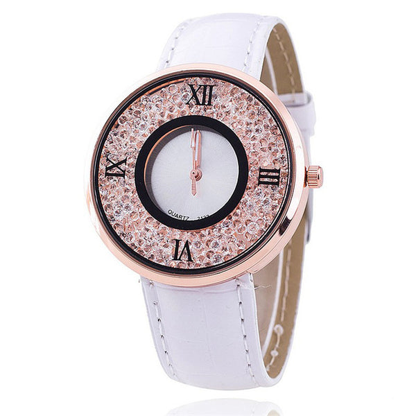 RUNERR Watches Women Fashion Luxurious Ladies Leather Imitation Pattern Quartz Analog Wrist Watches montre homme 2018 dames horl