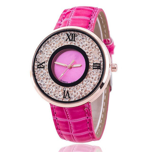 RUNERR Watches Women Fashion Luxurious Ladies Leather Imitation Pattern Quartz Analog Wrist Watches montre homme 2018 dames horl