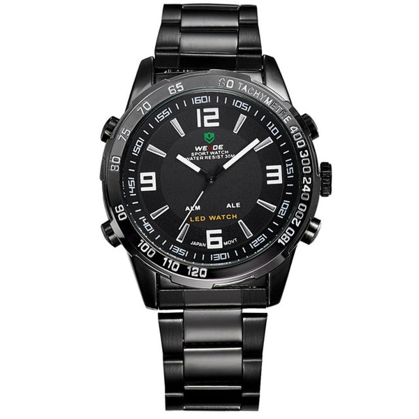 2018 New Watches Men Luxury Brand Weide Full Steel Quartz Clock Led Digital Military  Watch Sport Wristwatch Relogio Masculino