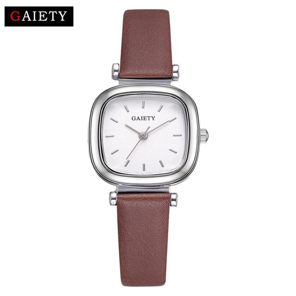 Exquisite Small Women Dress Watches Retro Leather Female Clock Top Brand Women's Fashion Mini Design Bracelet Wristwatches Clock