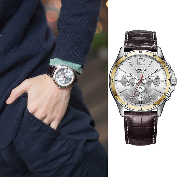 Casio watch Pointer series Quartz men's watch MTP-1375L-1A