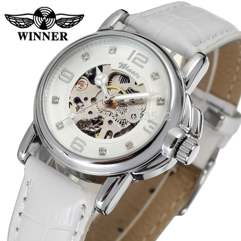 Winner Women's Watch Newest Design Watches Lady Top Quality Watch Factory Shop Fashion Wristwatch Color White  WRL8011M3S10