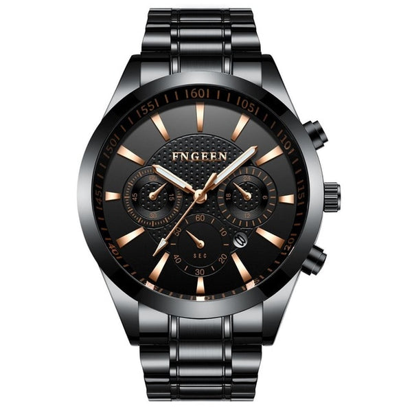 FNGEEN Business Sports Watch Men Quartz Wristwatch Band Male Clock Wrist Shockproof Waterproof Relogio Masculino Hodinky Clock