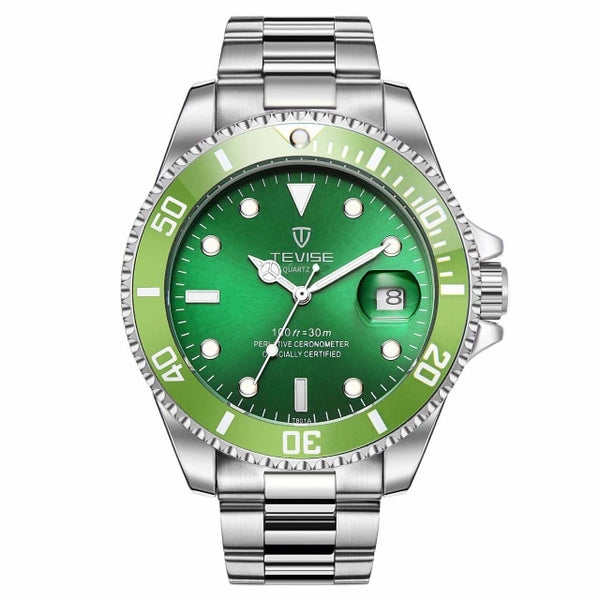 Hot Sell 2019 New Tevise Quartz Men's Watch Automatic Date Fashion Luxury Sport Watches Stainless Steel Clock Relogio Masculino