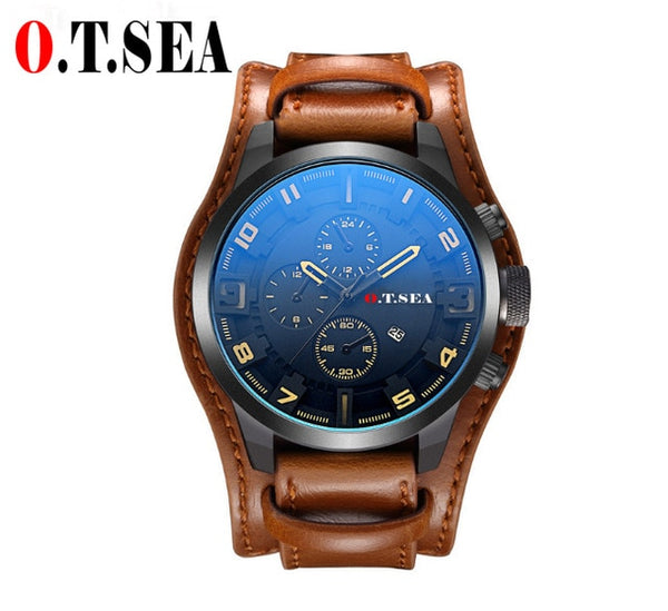 Luxury Leather Watches Men Military Sport Quartz Wrist Watch 2019 Male Best Selling Clock xfcs Relogio Masculino erkek kol saati