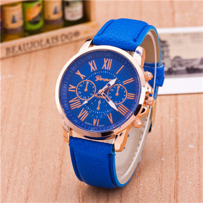 High quality Roman Number popular men women top brand quartz clock watch leather watches relogio feminino reloj mujer montre fem