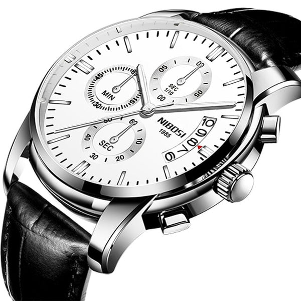 NIBOSI Mens Watches Luxury Brand Military Sport Gold Watch Men Business Wristwatch Chronograph Quartz Watch Relogio Masculino