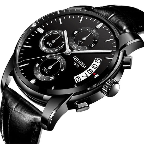 NIBOSI Mens Watches Luxury Brand Military Sport Gold Watch Men Business Wristwatch Chronograph Quartz Watch Relogio Masculino