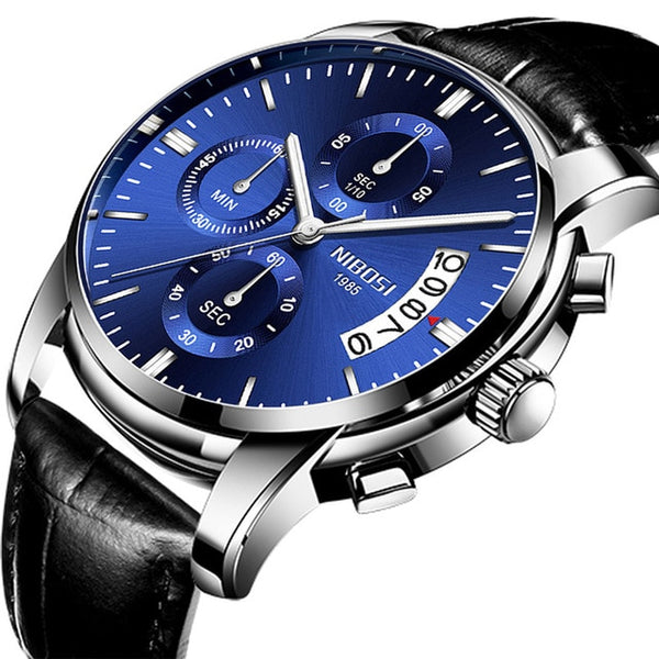 NIBOSI Mens Watches Luxury Brand Military Sport Gold Watch Men Business Wristwatch Chronograph Quartz Watch Relogio Masculino