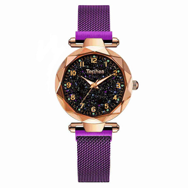 Ladies Dress Watches Magnetic Starry Sky Women Wristwatch Luxury Rose Gold Female Quartz Clock reloj mujer relogio feminino 2019