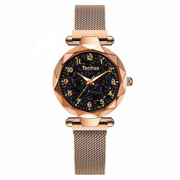 Ladies Dress Watches Magnetic Starry Sky Women Wristwatch Luxury Rose Gold Female Quartz Clock reloj mujer relogio feminino 2019