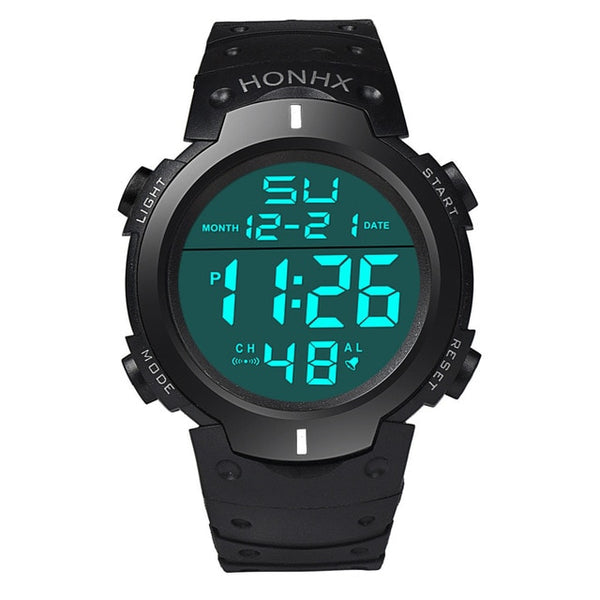 Fashion Waterproof Men's Boy LCD Digital Stopwatch Date Rubber Sport Watch Luminous wrist watch Luxury Brands Sport 2018 A80